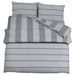 Ensemble de housse de couette Gris 155x220 cm Coton - Photo n°1