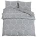 Ensemble de housse de couette Gris 200x220 cm Coton - Photo n°1