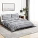 Ensemble de housse de couette Gris 240x220 cm Coton - Photo n°2