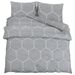Ensemble de housse de couette Gris 260x220 cm Coton - Photo n°1