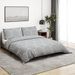 Ensemble de housse de couette Gris 260x240 cm Coton - Photo n°2