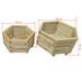 Ensemble de jardinière de jardin 2 pcs Bois de pin impregné - Photo n°3