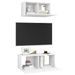 Ensemble de meuble TV 2 pcs Blanc 2 - Photo n°3