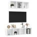 Ensemble de meuble TV 2 pcs Blanc brillant 3 - Photo n°3