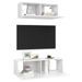 Ensemble de meuble TV 2 pcs Blanc brillant 2 - Photo n°3