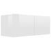 Ensemble de meuble TV 2 pcs Blanc brillant 2 - Photo n°4