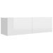 Ensemble de meuble TV 2 pcs Blanc brillant 2 - Photo n°5