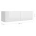 Ensemble de meuble TV 2 pcs Blanc brillant 2 - Photo n°7