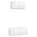 Ensemble de meuble TV 2 pcs Blanc brillant - Photo n°2