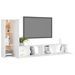 Ensemble de meuble TV 3 pcs Blanc 6 - Photo n°3