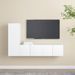 Ensemble de meuble TV 3 pcs Blanc 4 - Photo n°1