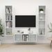 Ensemble de meuble TV 3 pcs Blanc brillant 7 - Photo n°2