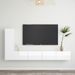 Ensemble de meuble TV 3 pcs Blanc brillant - Photo n°1