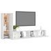 Ensemble de meuble TV 3 pcs Blanc brillant - Photo n°3