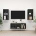 Ensemble de meuble TV 3 pcs Gris brillant - Photo n°1