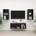 Ensemble de meuble TV 3 pcs Noir brillant - Photo n°1