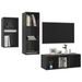 Ensemble de meuble TV 3 pcs Noir brillant 3 - Photo n°3