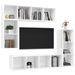 Ensemble de meuble TV 4 pcs Blanc brillant 3 - Photo n°3