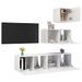 Ensemble de meuble TV 4 pcs Blanc brillant 7 - Photo n°3