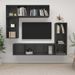 Ensemble de meuble TV 4 pcs Gris 16 - Photo n°1