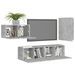 Ensemble de meuble TV 4 pcs Gris béton 7 - Photo n°3