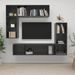 Ensemble de meuble TV 4 pcs Gris brillant 8 - Photo n°2