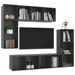 Ensemble de meuble TV 4 pcs Gris brillant 8 - Photo n°3