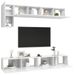 Ensemble de meuble TV 5 pcs Blanc brillant 4 - Photo n°3