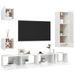 Ensemble de meuble TV 5 pcs Blanc brillant 9 - Photo n°3