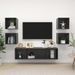 Ensemble de meuble TV 5 pcs Gris brillant 4 - Photo n°2