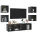 Ensemble de meuble TV 5 pcs Gris brillant 4 - Photo n°3