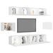 Ensemble de meuble TV 6 pcs Blanc 12 - Photo n°3