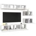 Ensemble de meuble TV 6 pcs Blanc brillant 11 - Photo n°3