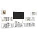 Ensemble de meuble TV 7 pcs Blanc brillant 7 - Photo n°3