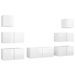 Ensemble de meuble TV 7 pcs Blanc brillant - Photo n°2