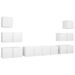 Ensemble de meuble TV 8 pcs Blanc 5 - Photo n°2