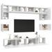 Ensemble de meuble TV 8 pcs Blanc brillant 5 - Photo n°3