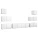 Ensemble de meuble TV 8 pcs Blanc brillant 2 - Photo n°2