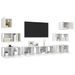 Ensemble de meuble TV 8 pcs Blanc brillant 2 - Photo n°3