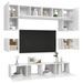 Ensemble de meuble TV 8 pcs Blanc brillant 4 - Photo n°3