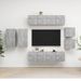 Ensemble de meuble TV 8 pcs Gris béton - Photo n°1