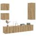 Ensemble de meuble TV mural 5 pcs chêne artisanal - Photo n°1