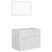 Ensemble de meubles de bain 2 pcs Blanc brillant 12 - Photo n°2