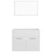 Ensemble de meubles de bain 2 pcs Blanc brillant 12 - Photo n°5