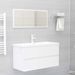 Ensemble de meubles de bain 2 pcs Blanc brillant - Photo n°1
