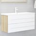 Ensemble de meubles de bain 2 pcs Blanc/chêne sonoma 7 - Photo n°4