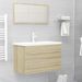 Ensemble de meubles de bain 2 pcs Chêne sonoma 6 - Photo n°1
