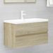 Ensemble de meubles de bain 2 pcs Chêne sonoma 3 - Photo n°4