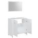 Ensemble de meubles de bain 3 pcs Blanc brillant 5 - Photo n°7