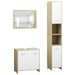 Ensemble de meubles de bain 3 pcs Blanc chêne sonoma 2 - Photo n°1